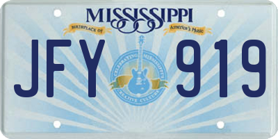MS license plate JFY919