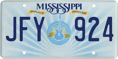 MS license plate JFY924