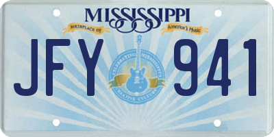 MS license plate JFY941