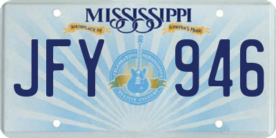 MS license plate JFY946
