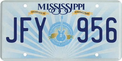 MS license plate JFY956