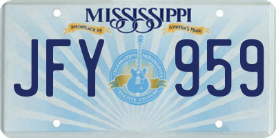 MS license plate JFY959