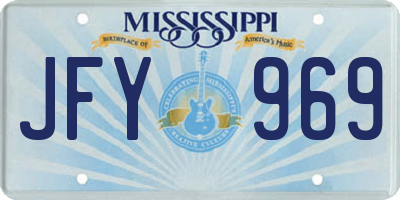 MS license plate JFY969