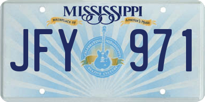 MS license plate JFY971
