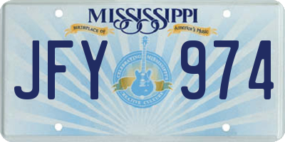 MS license plate JFY974