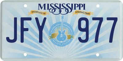MS license plate JFY977