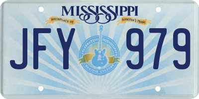 MS license plate JFY979