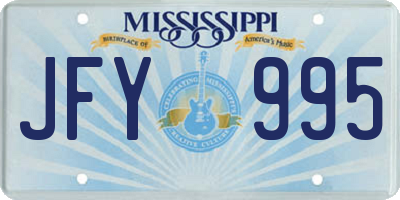 MS license plate JFY995