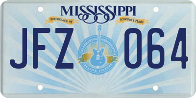 MS license plate JFZ064