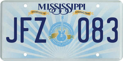 MS license plate JFZ083