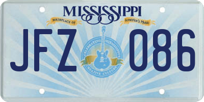 MS license plate JFZ086