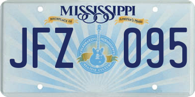 MS license plate JFZ095