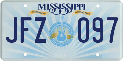 MS license plate JFZ097