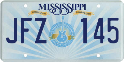MS license plate JFZ145