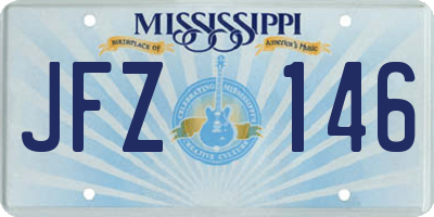 MS license plate JFZ146