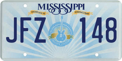 MS license plate JFZ148