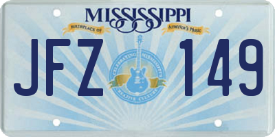 MS license plate JFZ149