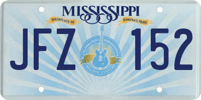 MS license plate JFZ152