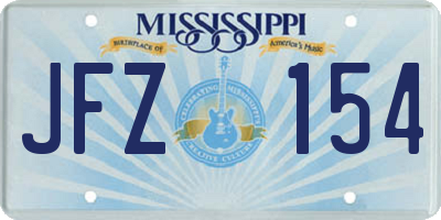 MS license plate JFZ154