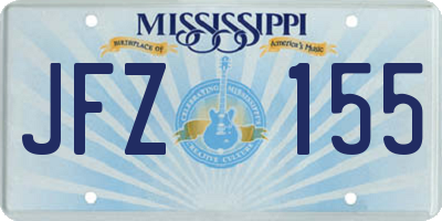 MS license plate JFZ155