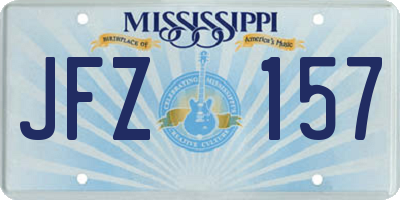 MS license plate JFZ157