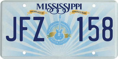MS license plate JFZ158