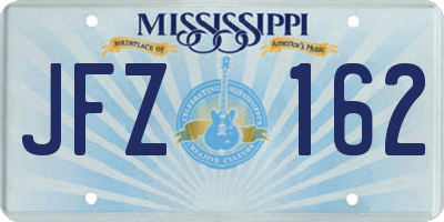 MS license plate JFZ162