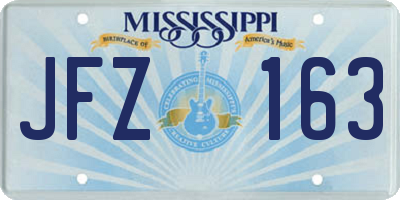 MS license plate JFZ163