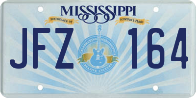 MS license plate JFZ164