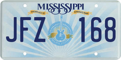 MS license plate JFZ168