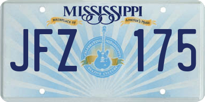 MS license plate JFZ175