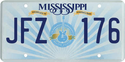 MS license plate JFZ176