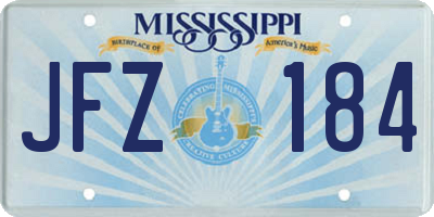 MS license plate JFZ184