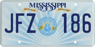 MS license plate JFZ186