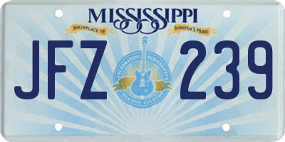 MS license plate JFZ239