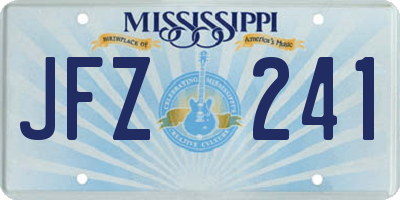 MS license plate JFZ241