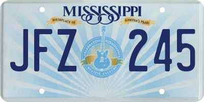MS license plate JFZ245