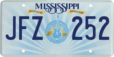 MS license plate JFZ252