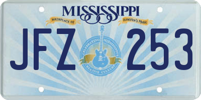 MS license plate JFZ253