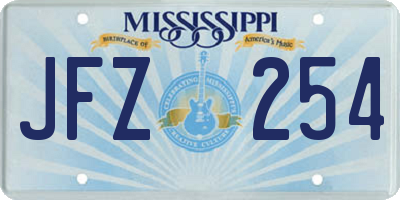 MS license plate JFZ254