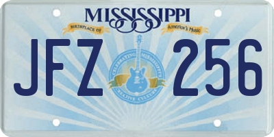 MS license plate JFZ256