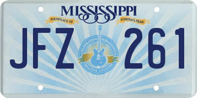 MS license plate JFZ261