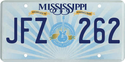 MS license plate JFZ262