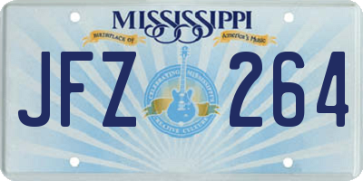 MS license plate JFZ264