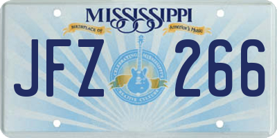 MS license plate JFZ266