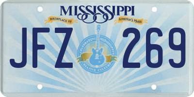 MS license plate JFZ269