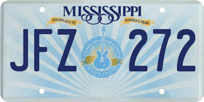 MS license plate JFZ272