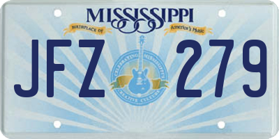 MS license plate JFZ279