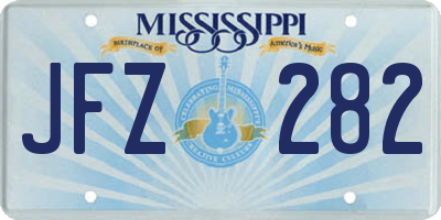 MS license plate JFZ282