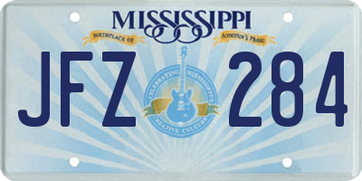 MS license plate JFZ284